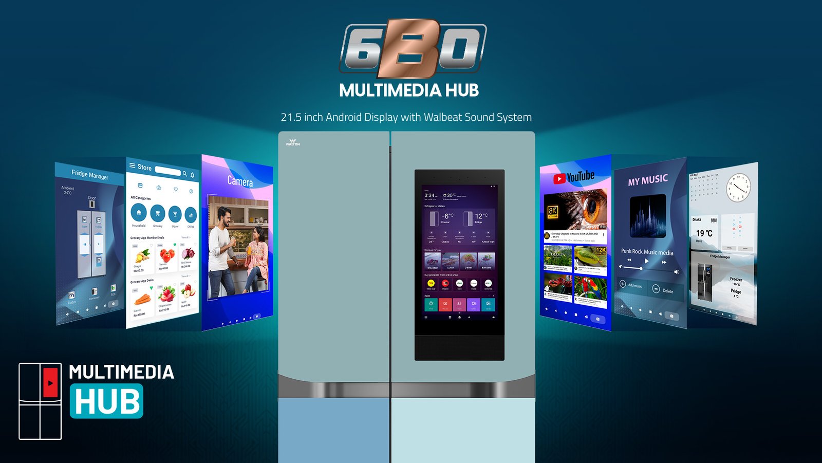 Walton Side By Side Refrigerator